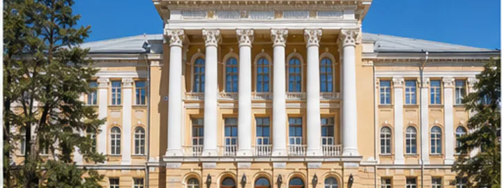 Asfendiyarov Kazakh National Medical University campus illustration