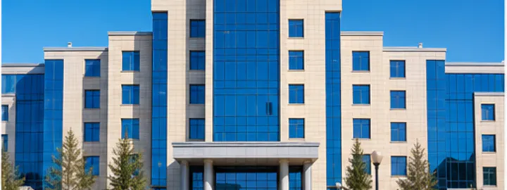 Semey Medical University campus illustration