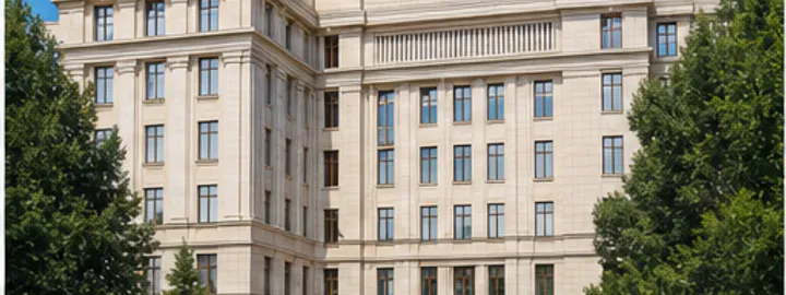 Karaganda Medical University campus illustration