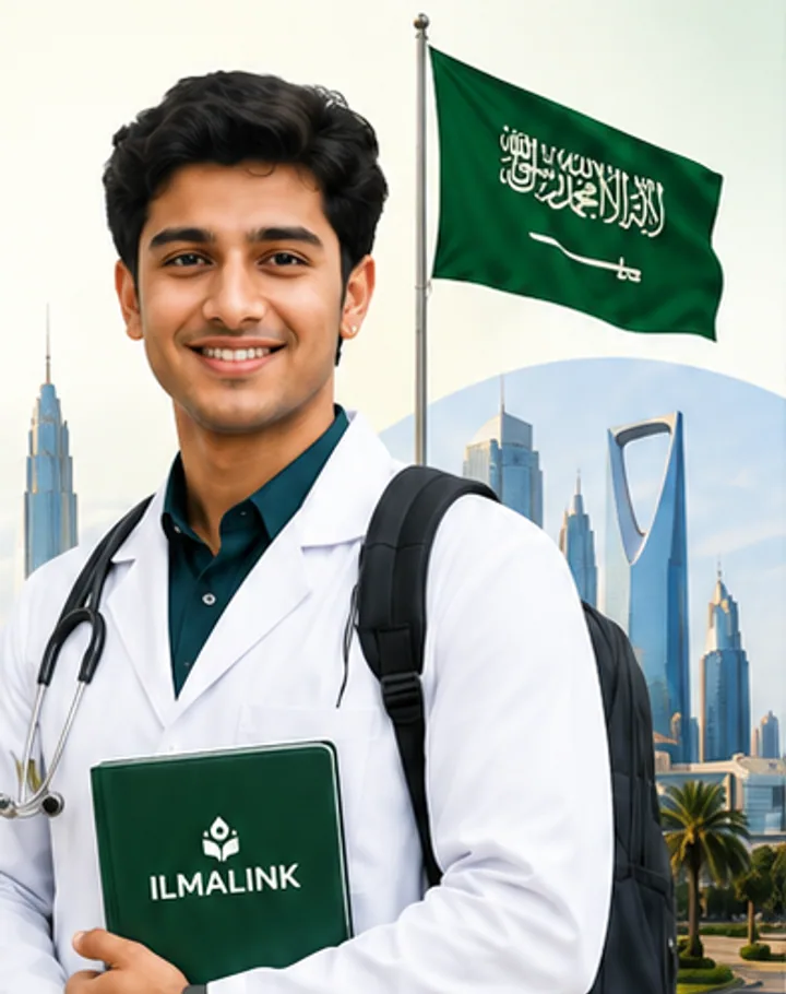 Indian student exploring MBBS admission and medical universities in Saudi Arabia